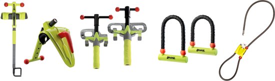 Bullock Excellence Pedal Lock - Transmission automatique - Anti-perçage et résistant aux coupures - Deux clés numérotées - Couleur jaune frappante