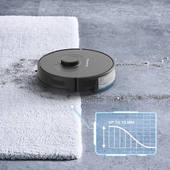 Rowenta X-Plorer Series 75S+ RR8585 - Aspirateur robot avec fonction serpillière - Station de déchargement automatique - Noir