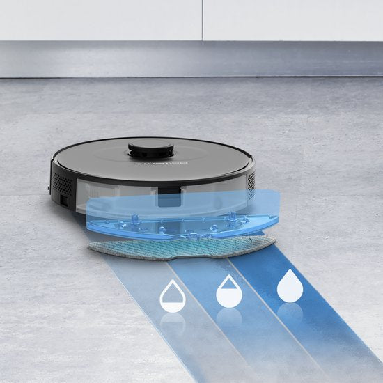 Rowenta X-Plorer Series 75S+ RR8585 - Aspirateur robot avec fonction serpillière - Station de déchargement automatique - Noir