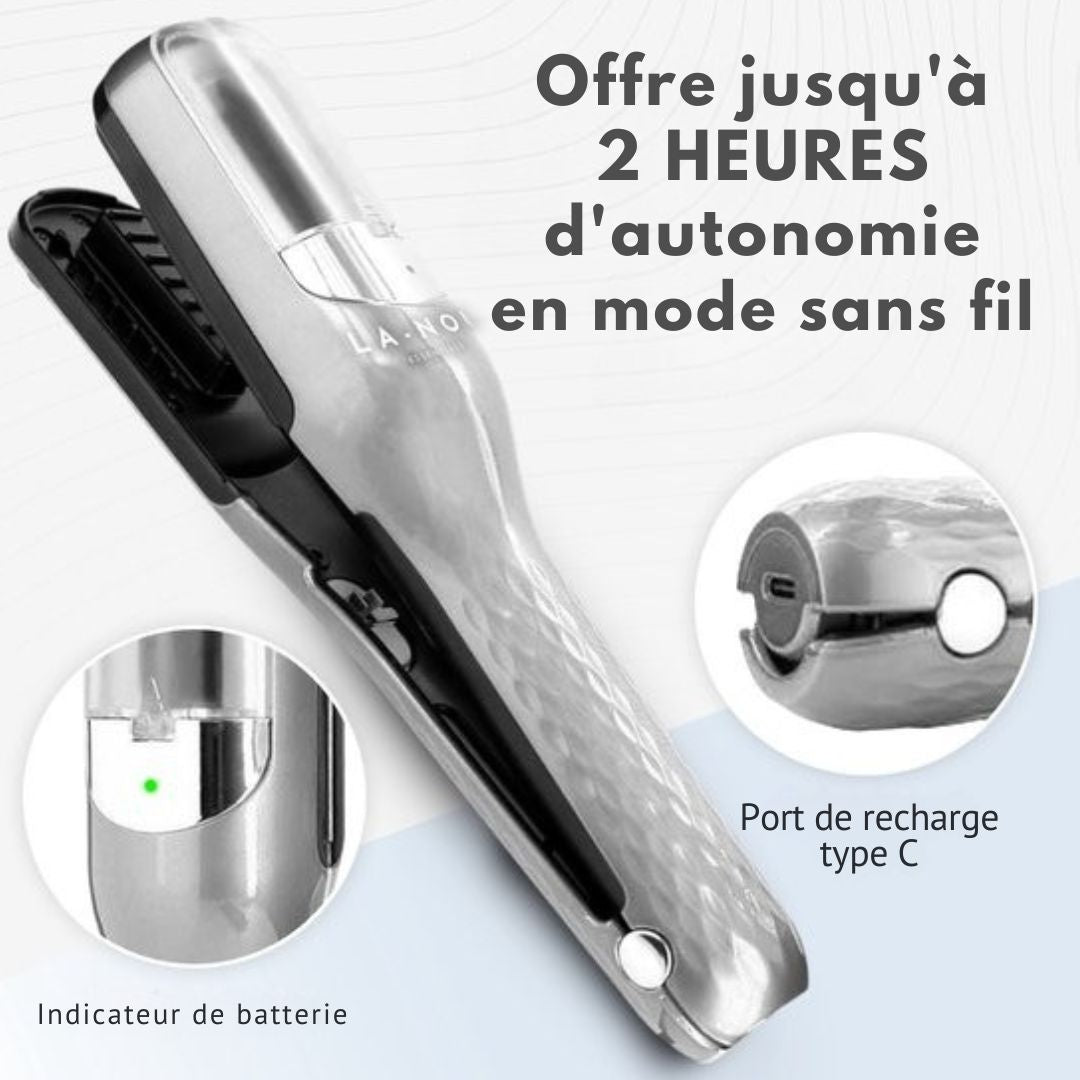 Tondeuse pour pointes fourchues - La Nou® Split Remover 4 - Accessoires inclus - argenté