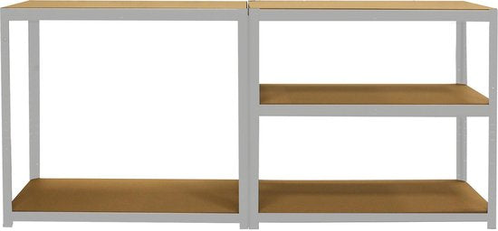 ERRO Metalen Opbergrek/Stellingkast met 5 legborden - 875kg draagkracht - (BxDxH) 90x40x180cm - 175kg per plank