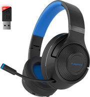 Fuegobird UG-01 2,4GHz Casque de jeu sans fil - Casque Bluetooth - Multiplateforme - Convient pour PS4/PS5, Nintendo Switch - Noir Bleu