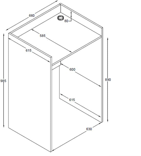 Armoire pour lave-linge - armoire de conversion pour lave-linge - meuble pour lave-linge - noir