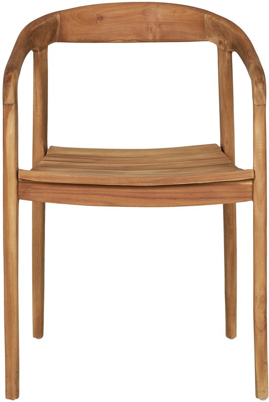 House Nordic Dining Chair Otero - Teck - Design scandinave - Avec accoudoirs - Naturel - 1 pièce