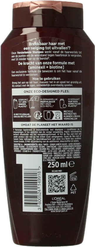 L'Oréal Paris Elvive Full Resist Shampoo - Shampooing fortifiant pour cheveux fragiles - Avec Aminexil + Biotine - 250ML