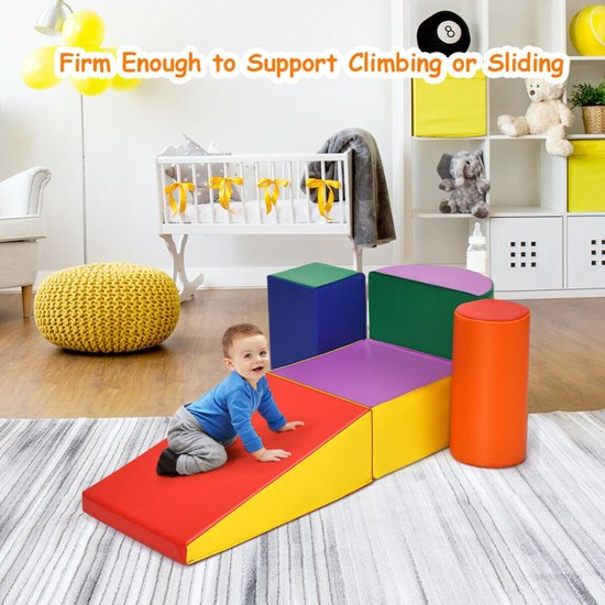 Costway Costway 5 pièces Blocs de construction en mousse pour enfants - colorés