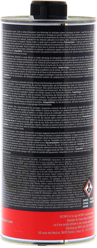 Facom Diesel Engine Cleaner 1L - additif - nettoie le filtre à particules, la vanne EGR, le turbo et le catalyseur