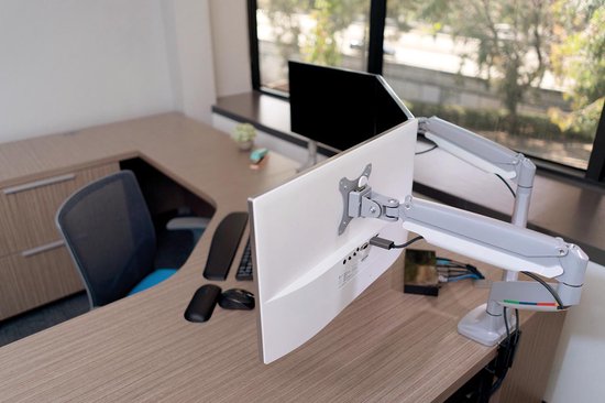 Kensington SmartFit One-Touch Dual Monitor Arm - Pour 2 écrans - Réglable en hauteur - Pour 13 - 32" et jusqu'à 9 KG - Gris