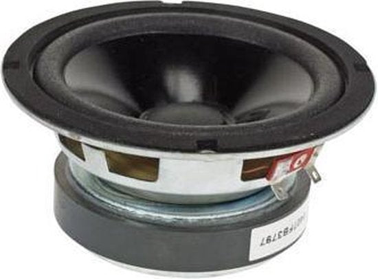 HQ-Power Haut-parleur, subwoofer, 6.5", puissance 250 W/125 W RMS, impédance 8 Ω, noir
