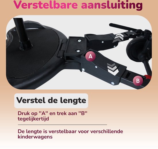 HeppieBabie - Ride-along Board Deluxe - With Seat - For Pram/Buggy - Buggy Board - With Ebook - Universal
