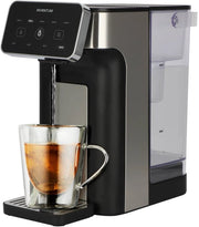 Inventum HWD725B Distributeur d'eau chaude - Capacité 2 litres - 45°C à 100°C - Ecran tactile - Sans BPA - Bouilloire - Robinet d'eau chaude - Filtre anti-calcaire - 2600 watts - Noir/RVS