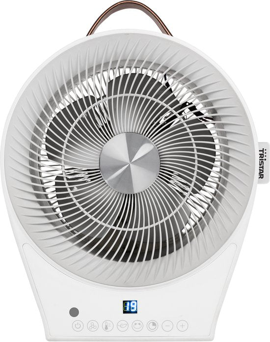 Tristar Ventilateur avec fonction chauffage KA-5160 Télécommande et contrôle digital - Pour pièce 25m² - Blanc