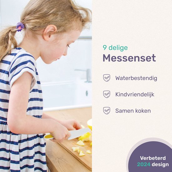 Set de couteaux pour enfants Qwali XL - Safe - Inc. planche à découper - Enfants - couverts - Couteaux - Enfant