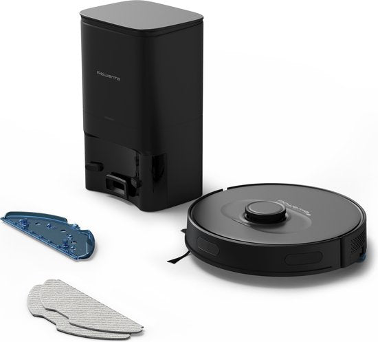 Rowenta X-Plorer Series 75S+ RR8585 - Aspirateur robot avec fonction serpillière - Station de déchargement automatique - Noir