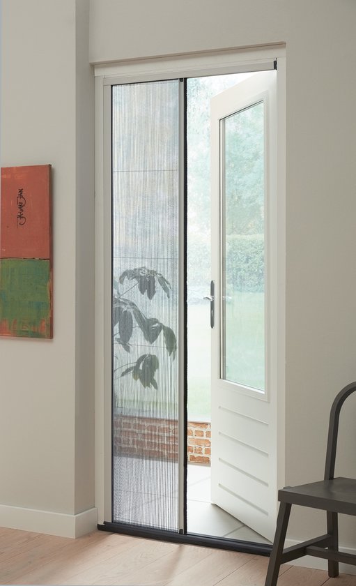 Porte moustiquaire plissée Bruynzeel s500 100x209 gris