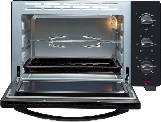 Inventum OV307B - Four à convection posable - Rôtisserie - 30 litres - 1600 watts - 6 programmes - Noir