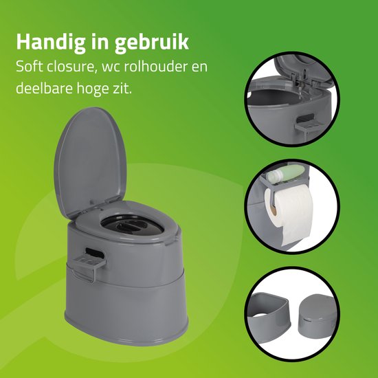 Bo-Camp - Toilette portable divisible - 7 litres - Compact