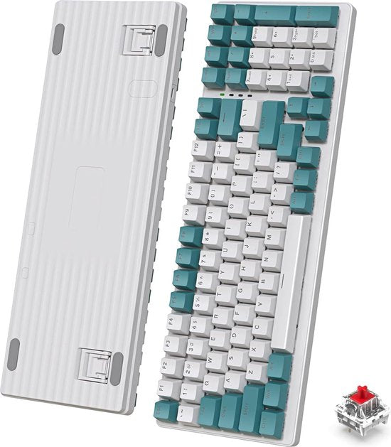 Clavier de jeu mécanique Fuegobird K3, 100 touches, QWERTY, Clavier mécanique rétroéclairé RVB, Vert