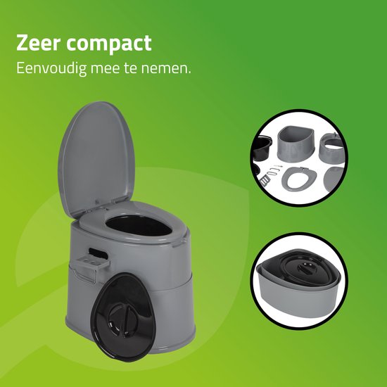 Bo-Camp - Toilette portable divisible - 7 litres - Compact