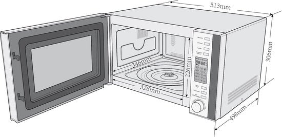 Privileg - four à micro-ondes "285902" - gril et air chaud - 900 W - appareil 3 en 1 - Silver