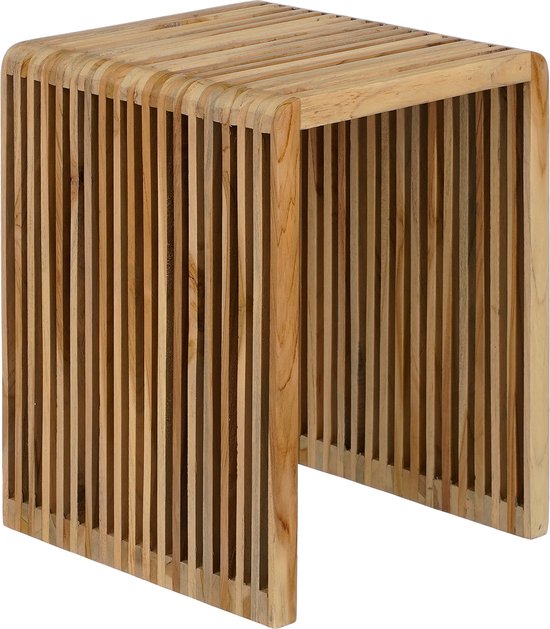 Mica Decorations Table d'appoint Yonker - Lot de 3 - L44 x L34 x H50 cm - Bois recyclé - Brun