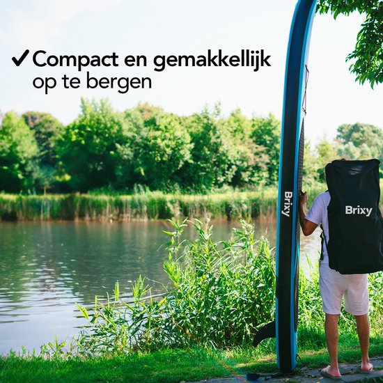 Brixy SUP Board - Inflatable Paddle Board - Set complet - 320 cm - Max. 150 kg - Turquoise