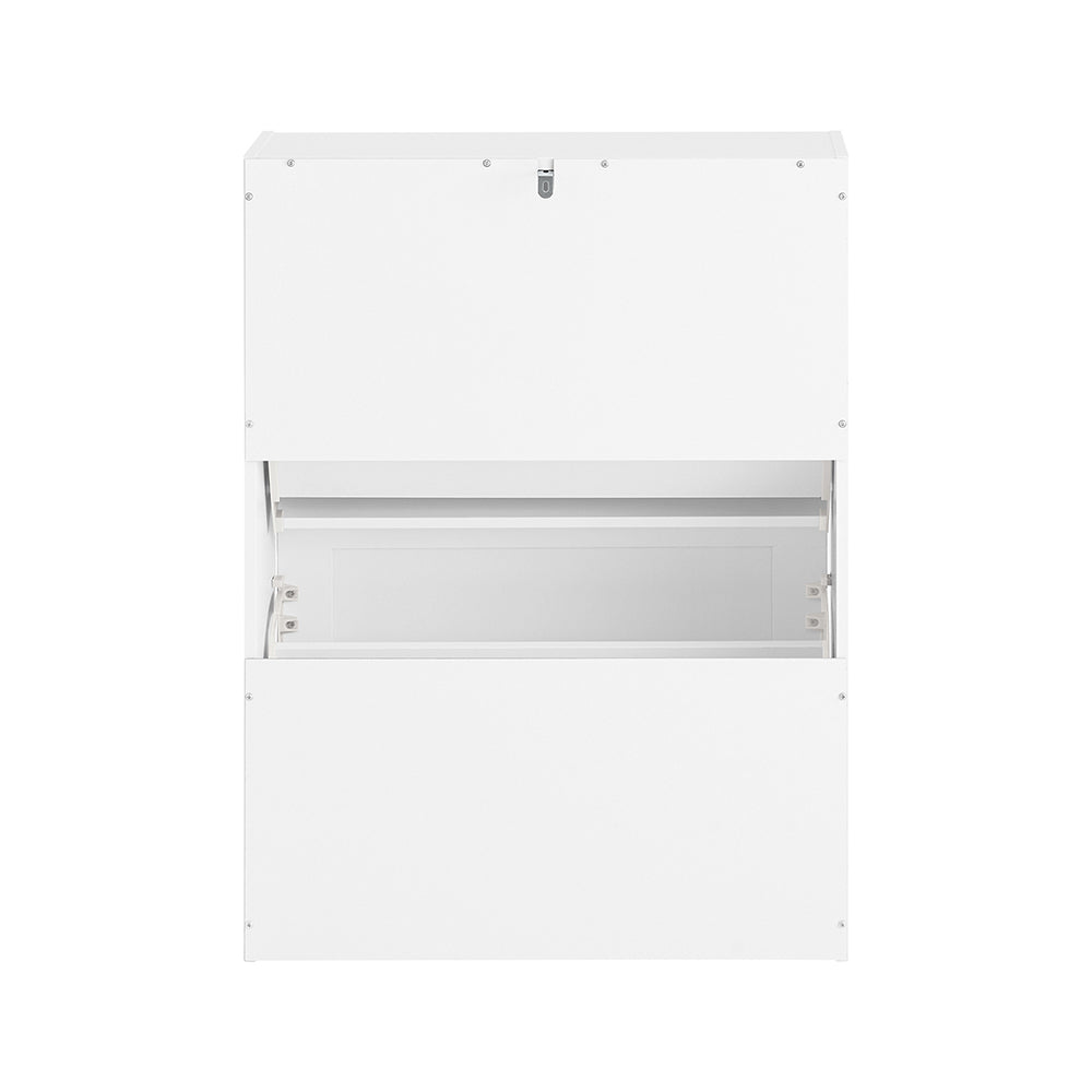 SoBuy Armoire à chaussures avec 2 volets - 60 x 25 x 80 cm - Blanc