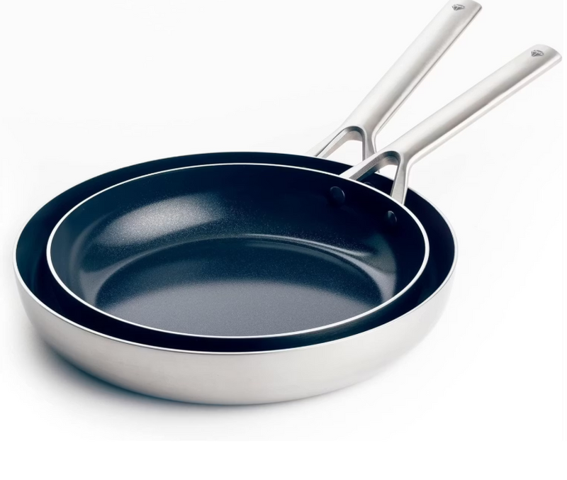Ensemble de casseroles Blue Diamond - 2 pièces - Sans Pfas - Ø24 & Ø26 cm - acier inoxydable