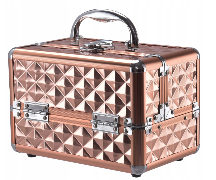COAST Cosmetic Case - Aluminium & plastique ABS - 23 x 15 x 18 cm - Or