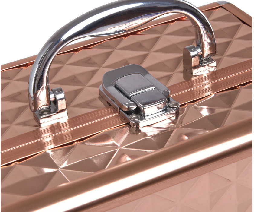 COAST Cosmetic Case - Aluminium & plastique ABS - 23 x 15 x 18 cm - Or