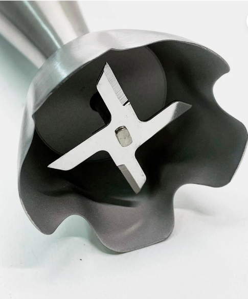 Hanseatic Hand Blender 3-in-1 1000W - Noir/Argent - Avec fouet, hachoir et gobelet de mesure élevé