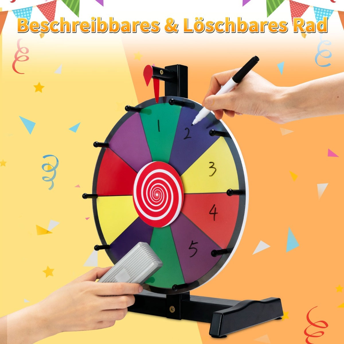 Grande roue de la fortune Coast 30 cm pour les prix Table Spider Bike pour les concours et les fêtes
