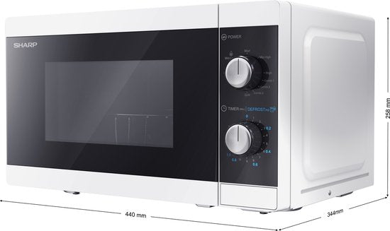 Micro-ondes et grill Sharp YC-MG01E-W - 800 W - 20 litres - blanc