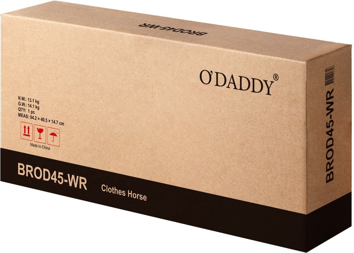 O'DADDY® kapstok staand – kapstokken - kapstok met schoenenrek – kapstok bruin - garderoberek - garderoberek met kapstok - garderoberek met schoenenrek - 15 haken 2 laags schoenenrek 6 paar - garderoberek - 80 x 32 x 178,5 cm