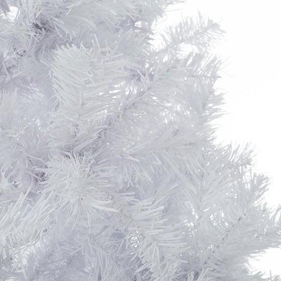 Sapin de Noël Casaria PVC - Base métal - 180 cm Blanc