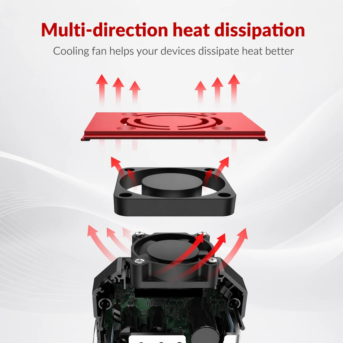 BESTEK Convertisseur à onde sinusoïdale pure - 12 V à 230 V - 300 W - Rouge