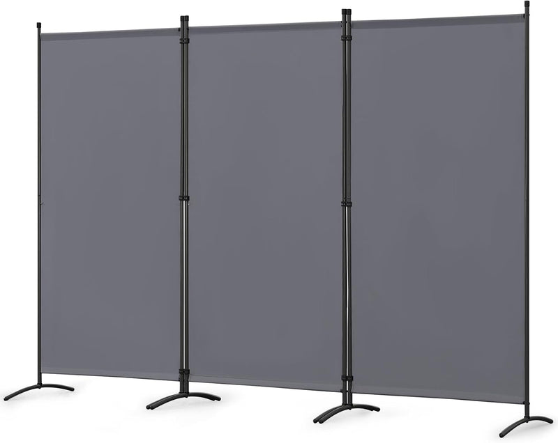 Paravent Angel Living à 3 panneaux – 243 x 180 cm – Gris