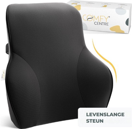 COMFYCENTRE® Support dorsal ergonomique XL pour voiture et chaise de bureau - Coussin pour le bas du dos et les épaules - Support lombaire pour voiture - Supports dorsaux - Mousse à mémoire de forme - Une meilleure assise