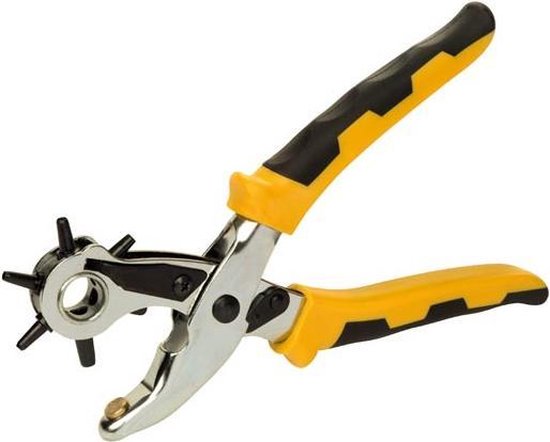 Poinçonneuse revolver Toolland, 6 poinçons interchangeables, pour un travail de précision du cuir