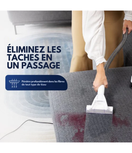 Nettoyeur à vapeur pro - Samako - canapé, tapis, sol - Avec brosse supplémentaire - Bleu/Blanc