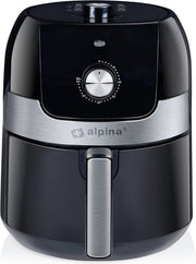 alpina Airfryer 3.5L - Friteuse à air chaud 2 à 3 personnes - Friteuse à air avec température réglable de 80 à 200°C - Four à air chaud Minuteur jusqu'à 60 minutes - 1400W - Noir