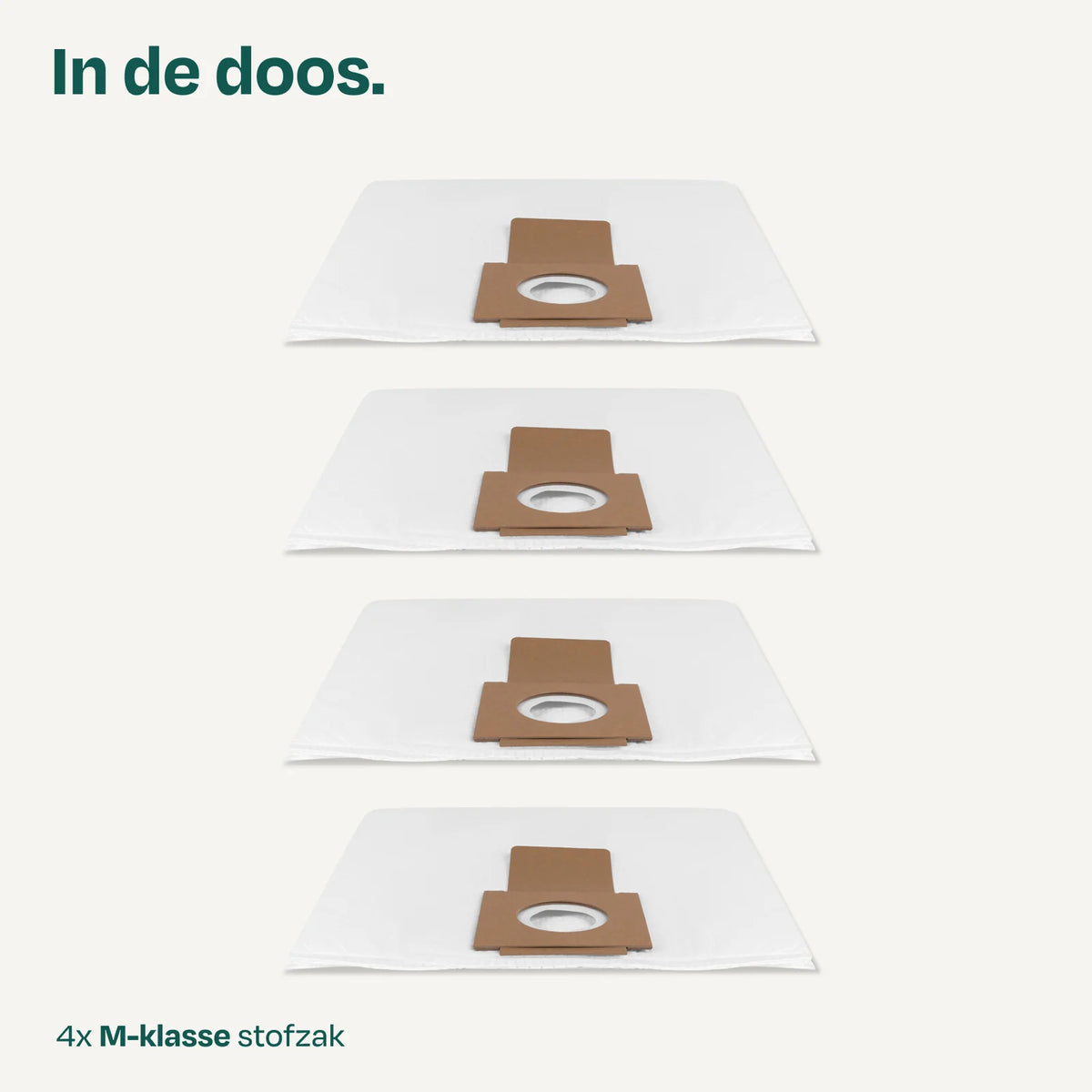 Sacs à poussière VONROC Classe M, lot de 4 - pour VC513AC - en matière synthétique
