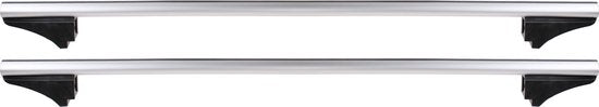 Kit de barres de toit Twinny Load F01 – Barres de toit Flybar en aluminium – Pour les voitures équipées de barres de toit ouvertes ou fermées – Verrouillables – Homologuées TÜV-GS – 124 cm – Capacité de charge maximale : 100 kg