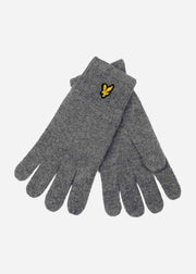 Gants Lyle & Scott Racked Rib - Gris marlé moyen - Taille unique
