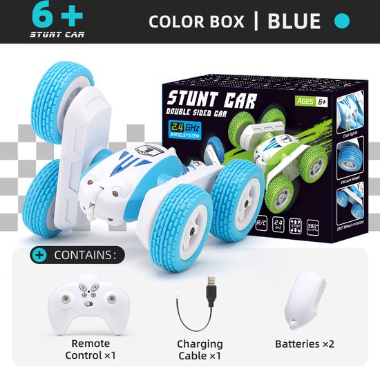 Fuegobird RC Car - Mini voiture télécommandée cascadeuse - bleu