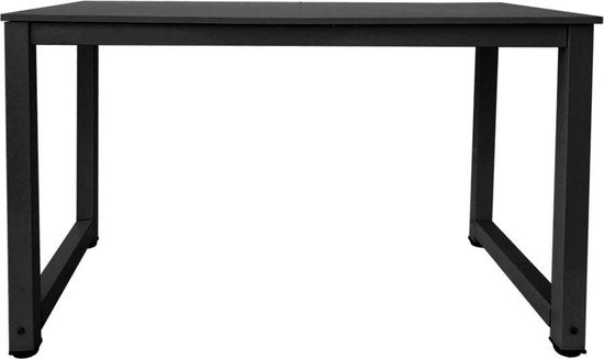 Bureau table informatique - table de cuisine - métal bois - 120 cm x 60 cm - noir