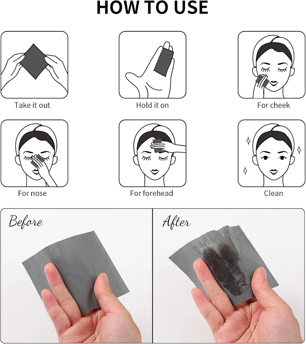 DUcare Feuilles matifiantes pour le visage - 100 pièces
