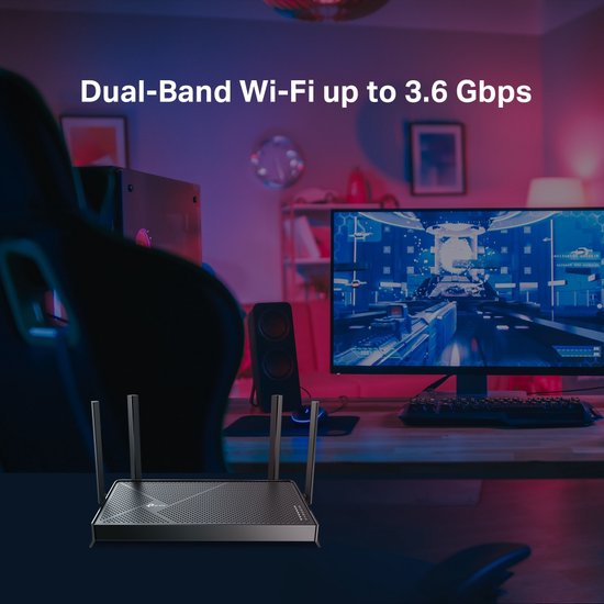 TP-Link Archer BE230 - Routeur - Amplificateur Wi-Fi - Bi-bande - Wi-Fi 7 - 3 600 Mbps - Noir
