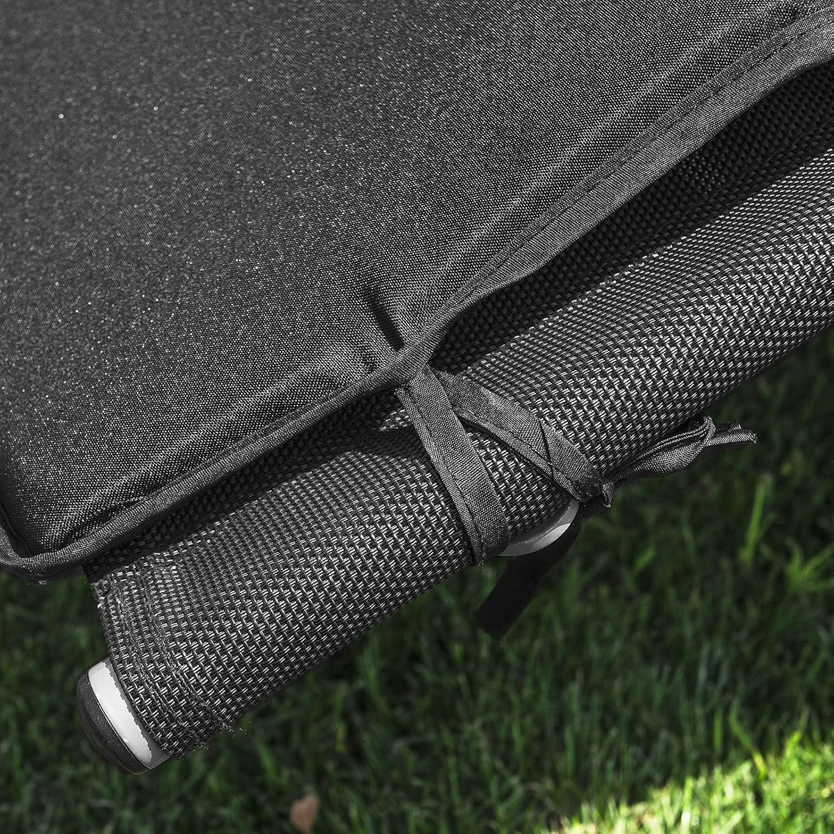 SoBuy OGS28-P02 Coussin de couchage pour fauteuil à bascule - Avec appui-tête - Lavable - 170 x 50 cm - Noir