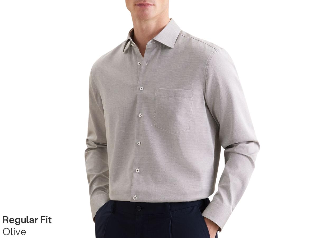 Chemise de travail Seidensticker New Kent - Coupe ajustée - taille 40 - Olive